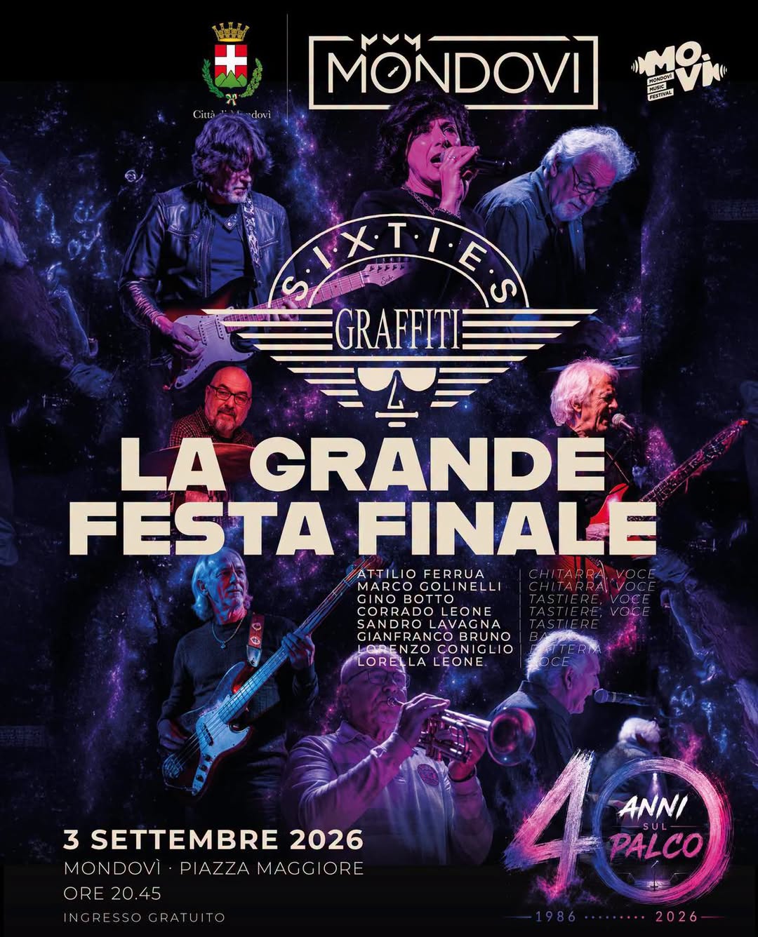 Affiche de Mondovì Music Festival – Sixties Graffiti: la grande festa finale