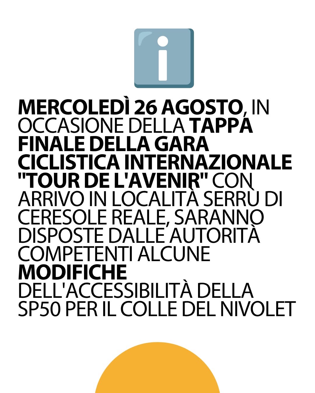 Affiche de Tour de l'Avenir 2026 – Settima tappa Strambino–Ceresole Reale (Lago Serrù)