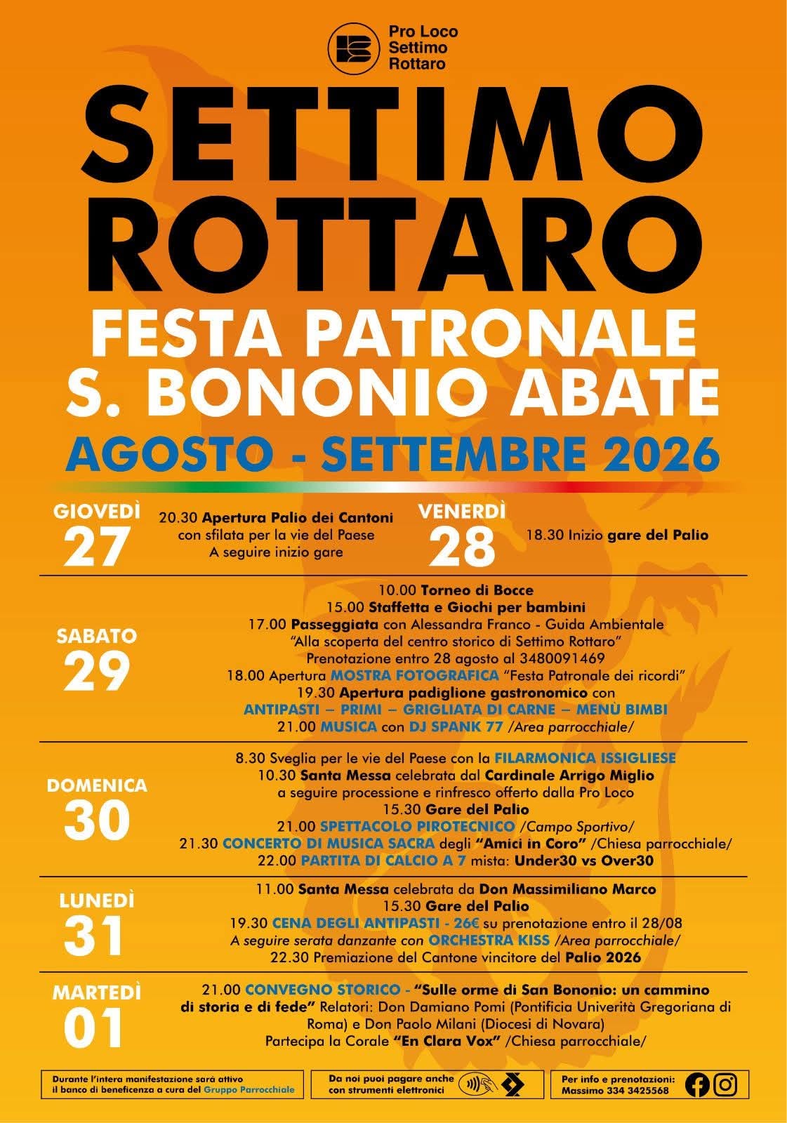 Affiche de Festa Patronale San Bononio Abate