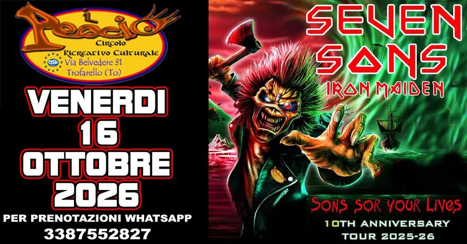 Locandina di Seven Sons - IRON MAIDEN @IL PEOCIO