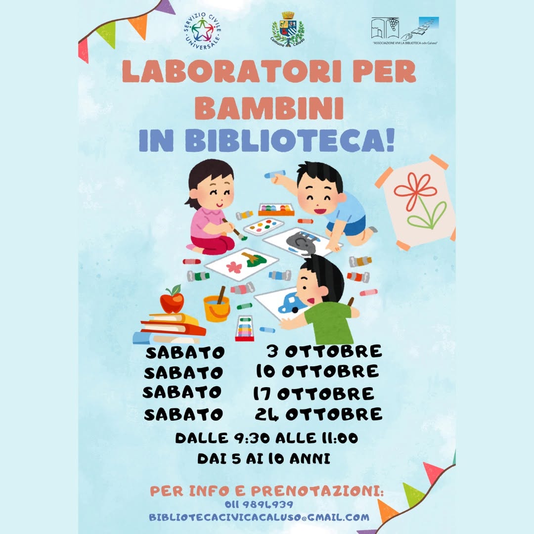 Poster for Laboratori per bambini in biblioteca