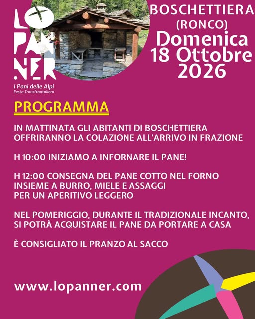 Locandina di LOPANNER - I Pani delle Alpi - Festa Transfrontaliera