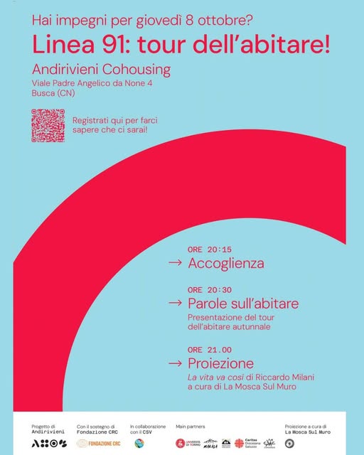 Plakat von Linea 91: tour dell'abitare!