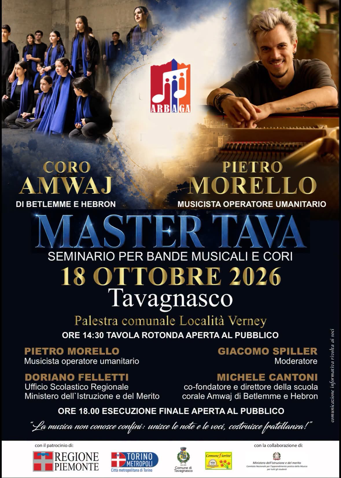 Plakat von Master Tava - Seminario per bande musicali