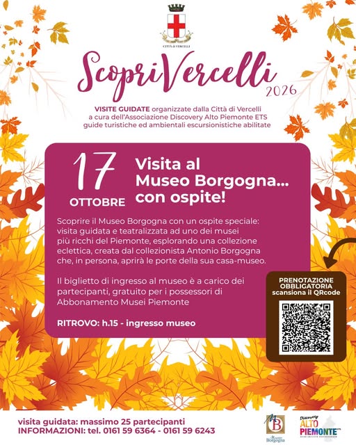 Locandina di ScopriVercelli 2026 - Visita al Museo Borgogna con ospite