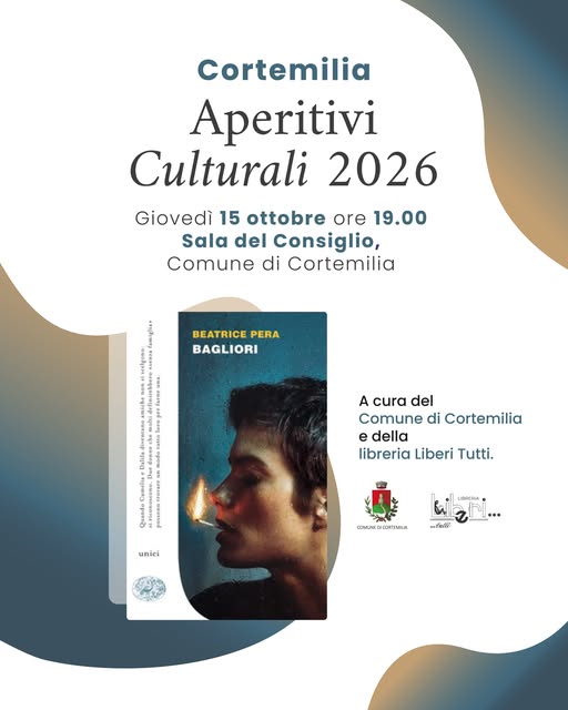 Locandina di Aperitivi Culturali 2026 - Beatrice Pera presenta Bagliori