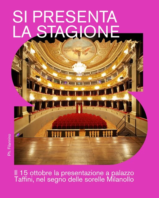 Locandina di Presentazione del libro sulle Sorelle Milanollo e inaugurazione Stagione Teatrale 2026/2027