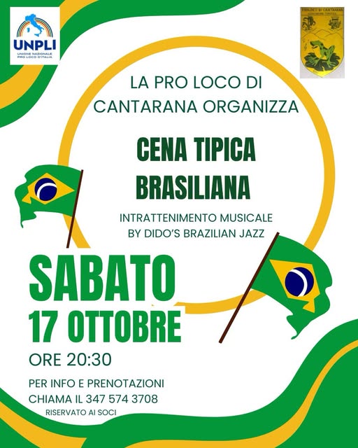 Locandina di Cena Tipica Brasiliana
