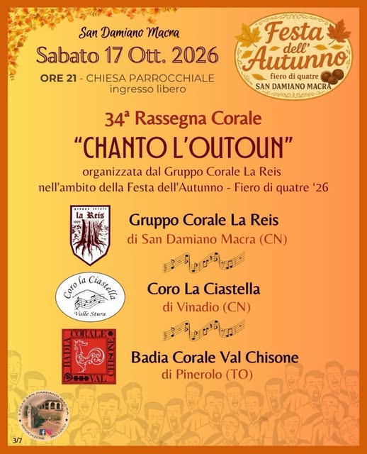 Plakat von 34ª Rassegna Corale "Chanto l'outoun"